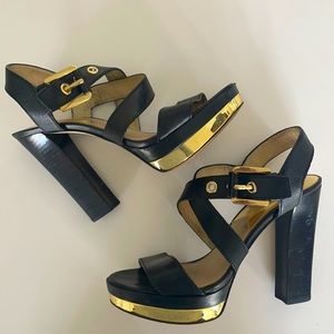 Michael Kors - black gold crisscross pumps (9)